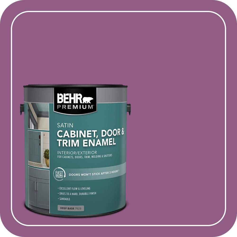 BEHR PREMIUM 1 gal. #OSHA-4 OSHA SAFETY PURPLE Satin Enamel Interior/Exterior Cabinet, Door & Trim Paint