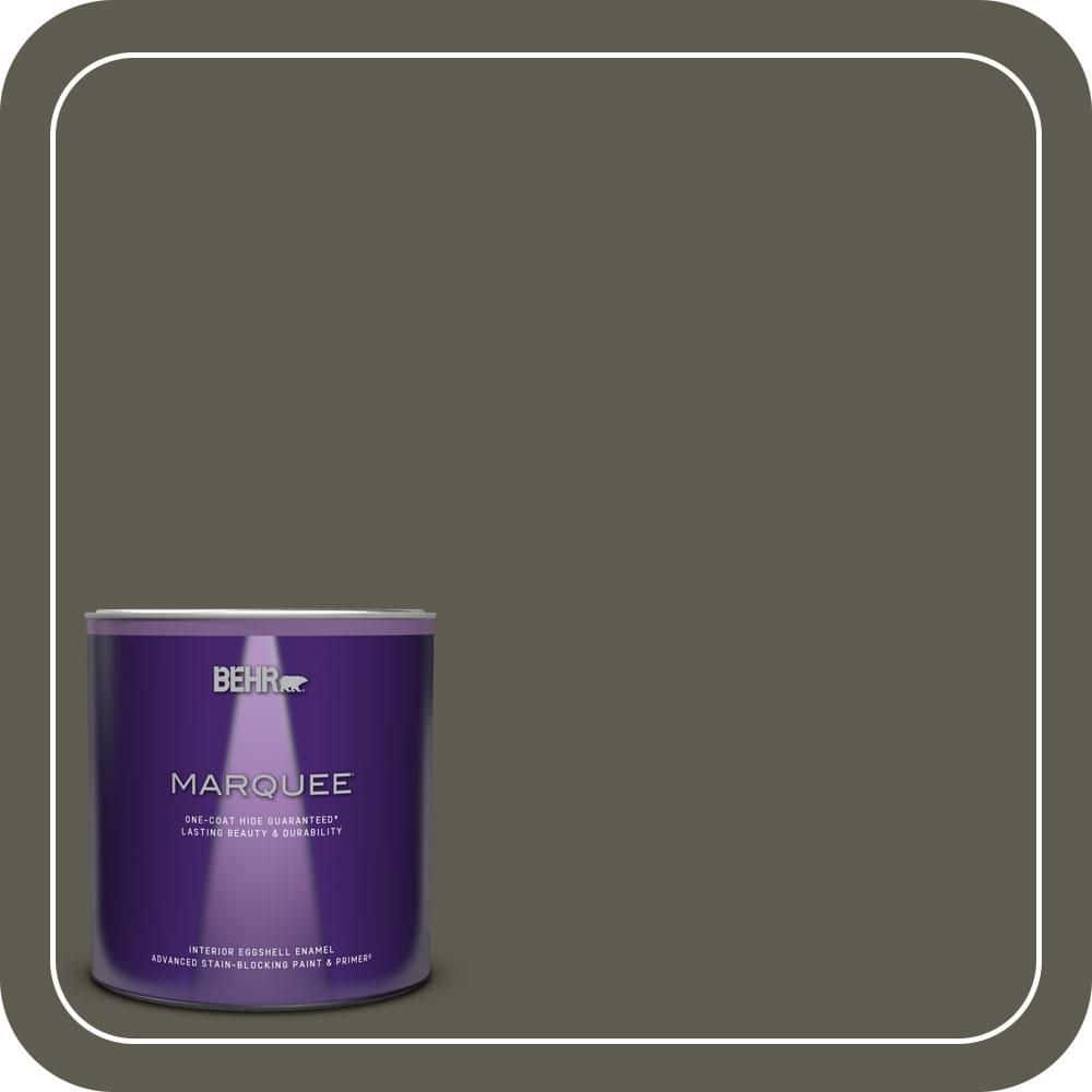 BEHR MARQUEE 1 qt. #N370-7 Night Mission One-Coat Hide Eggshell Enamel Interior Paint & Primer