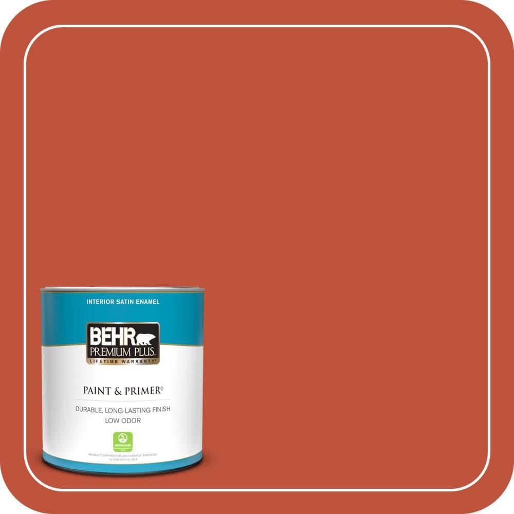 BEHR PREMIUM PLUS #S-G-200 Glowing Firelight Enamel Interior/Exterior Paint & Primer Color Sample (1)