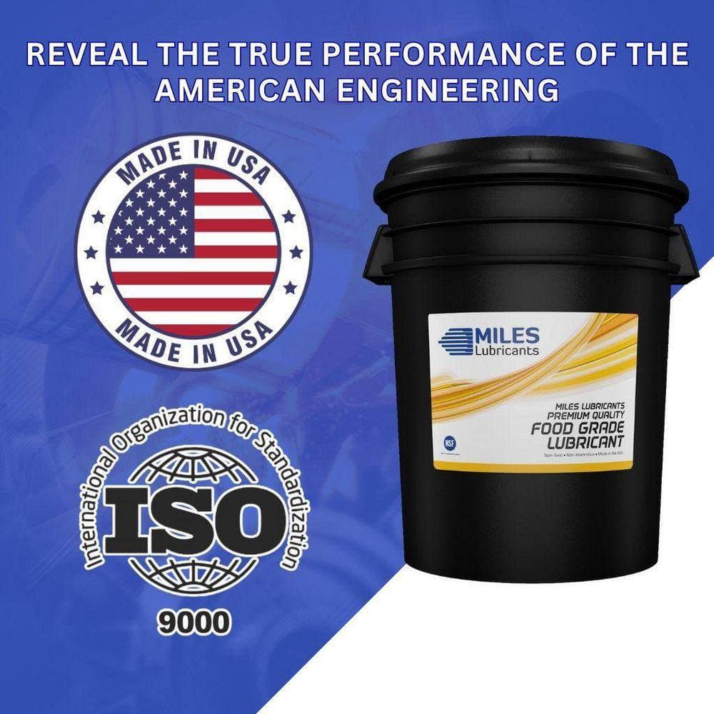Miles Lubricants Miles Fg Comp Oil 32-Food Grade-Synthetic Rotary Compressor Fluid H-1 Regirstered 5 Gal. /Pail (2)