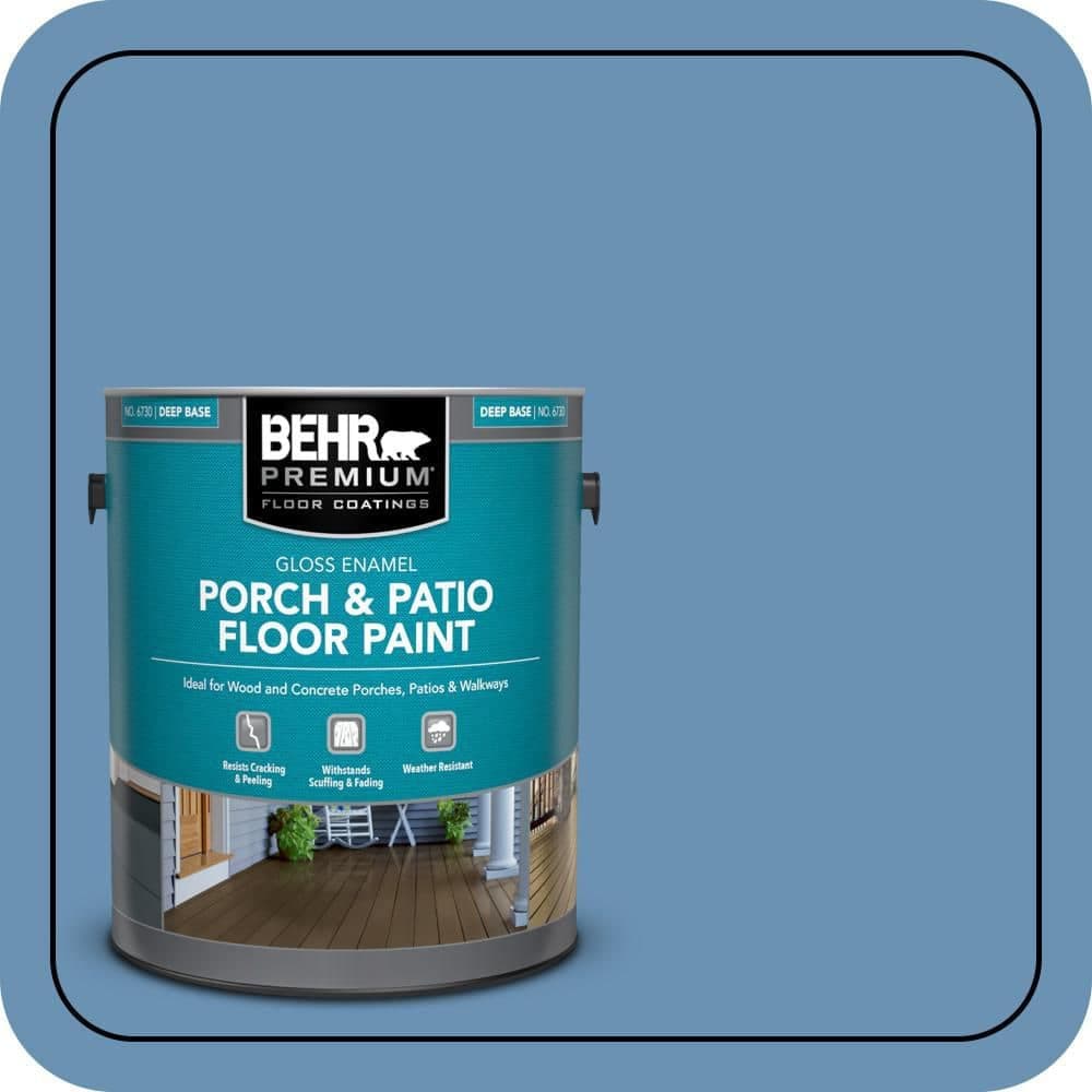 BEHR PREMIUM 1 gal. #M510-4 Brittany Blue Gloss Enamel Interior/Exterior Porch and Patio Floor Paint