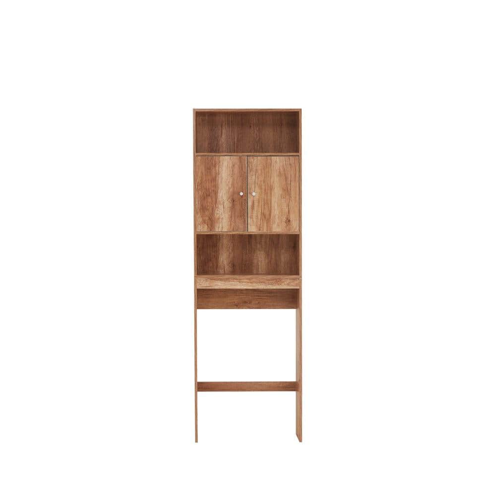 Unbranded 25 in. W x 7.9 in. D x 77 in. H Yellow Brown Linen Cabinet for Bathroom, Tollilet storage cabinet