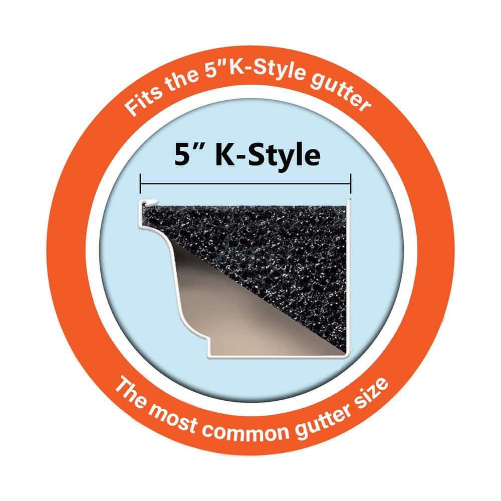GutterFoam PRO 4 ft. Foam Filter Plastic Gutter Guard for 5 in. K-Style (8-Pack) (3)