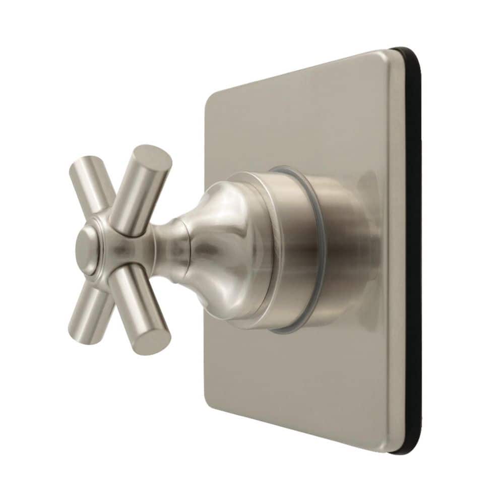 Kingston Brass Elinvar 3/4 in. Single-Handle 1-Hole Wall Mount 6-Way Diverter Valve with Trim Kit in Brushed Nickel (1)