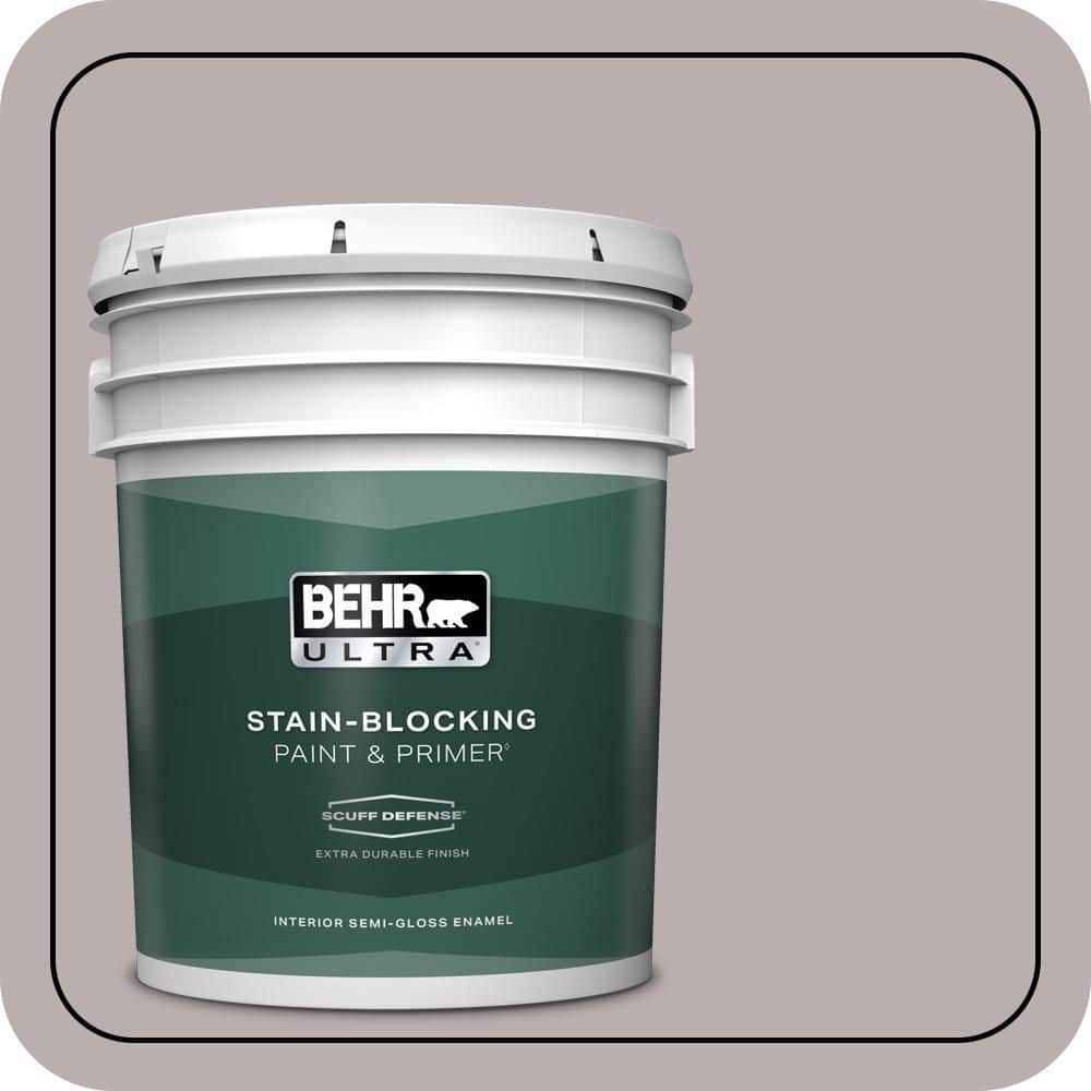BEHR ULTRA 5 gal. #PPU17-11 Vintage Mauve Extra Durable Semi-Gloss Enamel Interior Paint & Primer