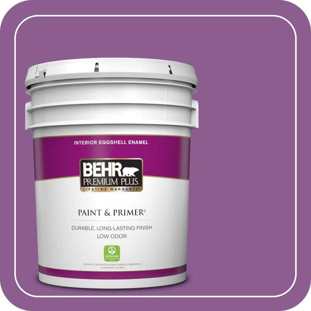 BEHR PREMIUM PLUS 5 gal. #P100-6 Chakra Eggshell Enamel Low Odor Interior Paint & Primer