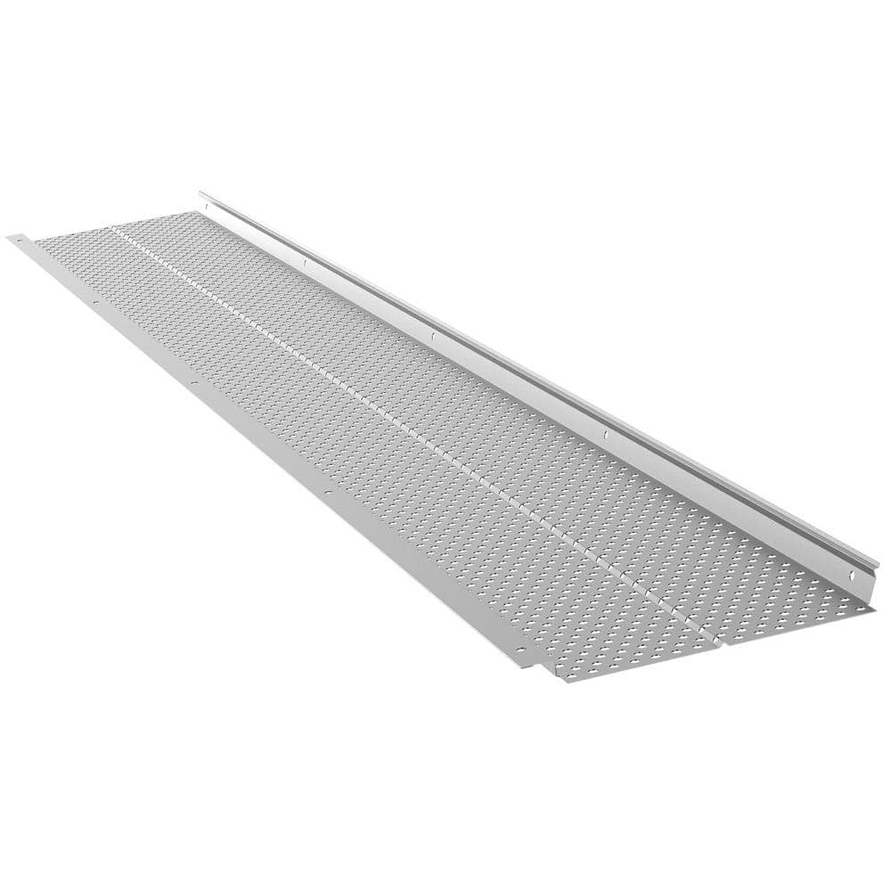 SKYSHALO Gutter Guard 6 in. Width Aluminum Leaf Filter DIY Gutter Cover 26-Pieces 104 ft. Total Length 0.157 in. Hole Diameter (1)