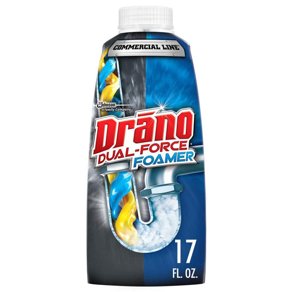 Drano 17 oz. Dual-Force Foamer Clog Remover, Commercial Line Drain Cleaner