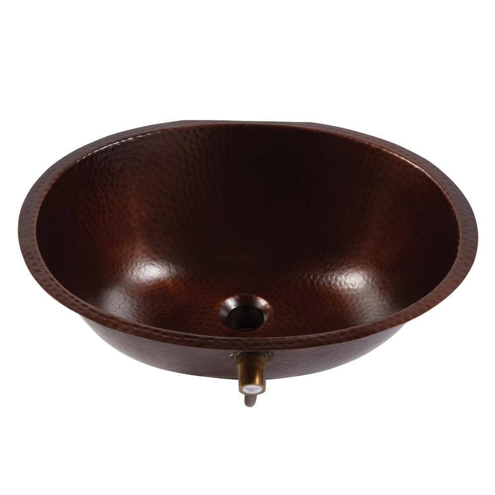 SINKOLOGY Freud 19 in. Undermount Bathroom Sink in Aged Copper (2)