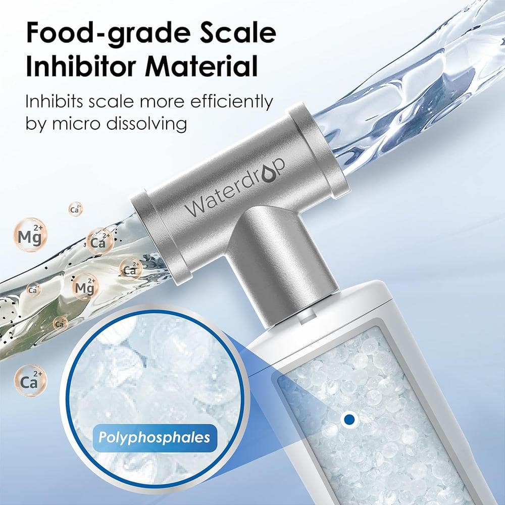 Waterdrop AP431 AP430SS Whole House Scale Inhibitor Filter, Heater Softener System, Prevent Scale, Extra 3-Replacement Cartridge (3)