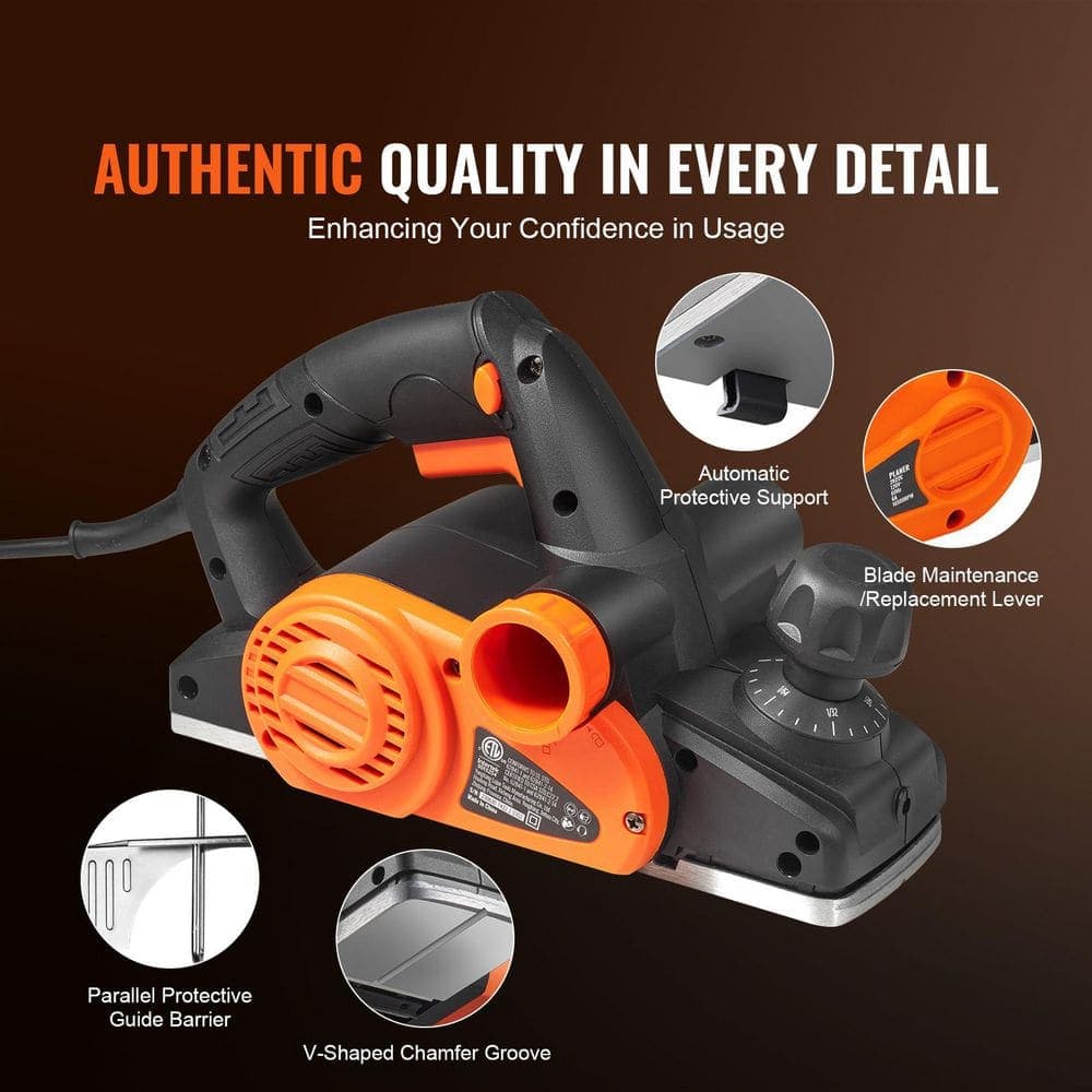 SKYSHALO Electric Hand Planer, 3-1/4 in. width Corded Electric Hand Planer, 16500 RPM High-Speed Powerful Handheld Planers (2)