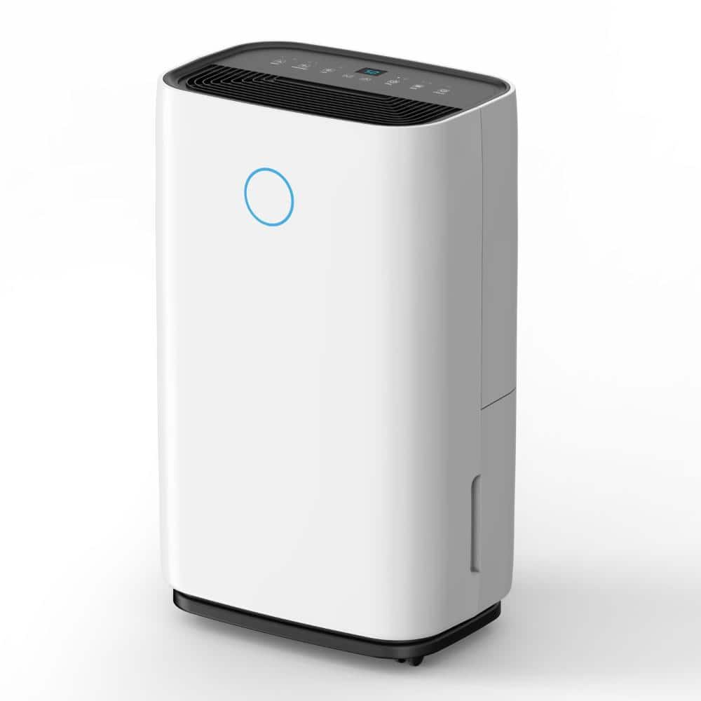 LUKO 50 pt. 4500 sq.ft Dehumidifier in White with 2 Speeds, 1.06 Gal. Bucket, Cloth Dry and Sleep Mode, for Bedroom