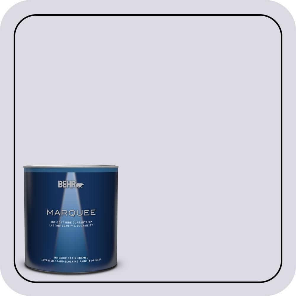 BEHR MARQUEE 1 qt. #S570-1 Misty Lavender Satin Enamel Interior Paint & Primer