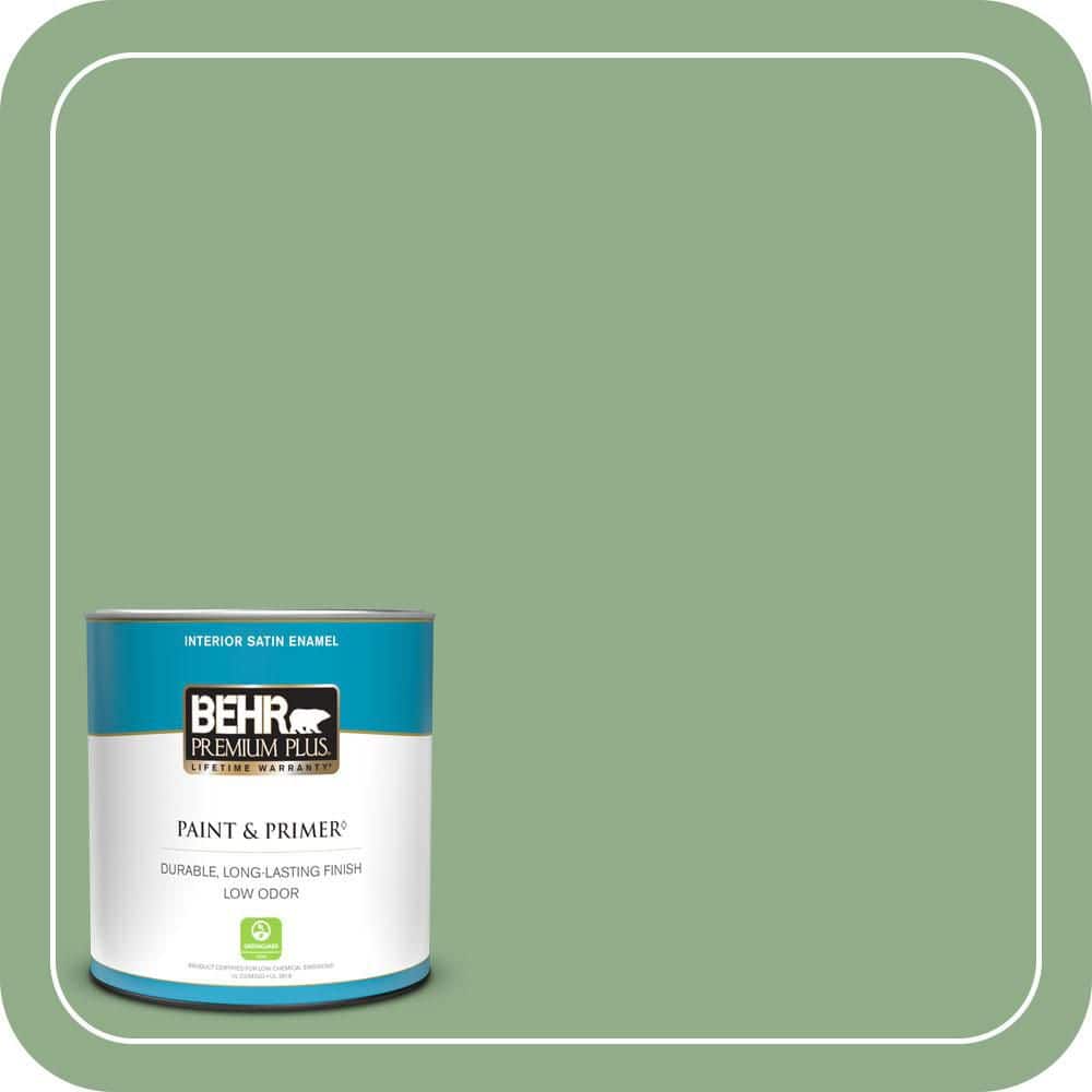 BEHR PREMIUM PLUS #MQ6-46 Flora Green Interior/Exterior Paint & Primer Color Sample