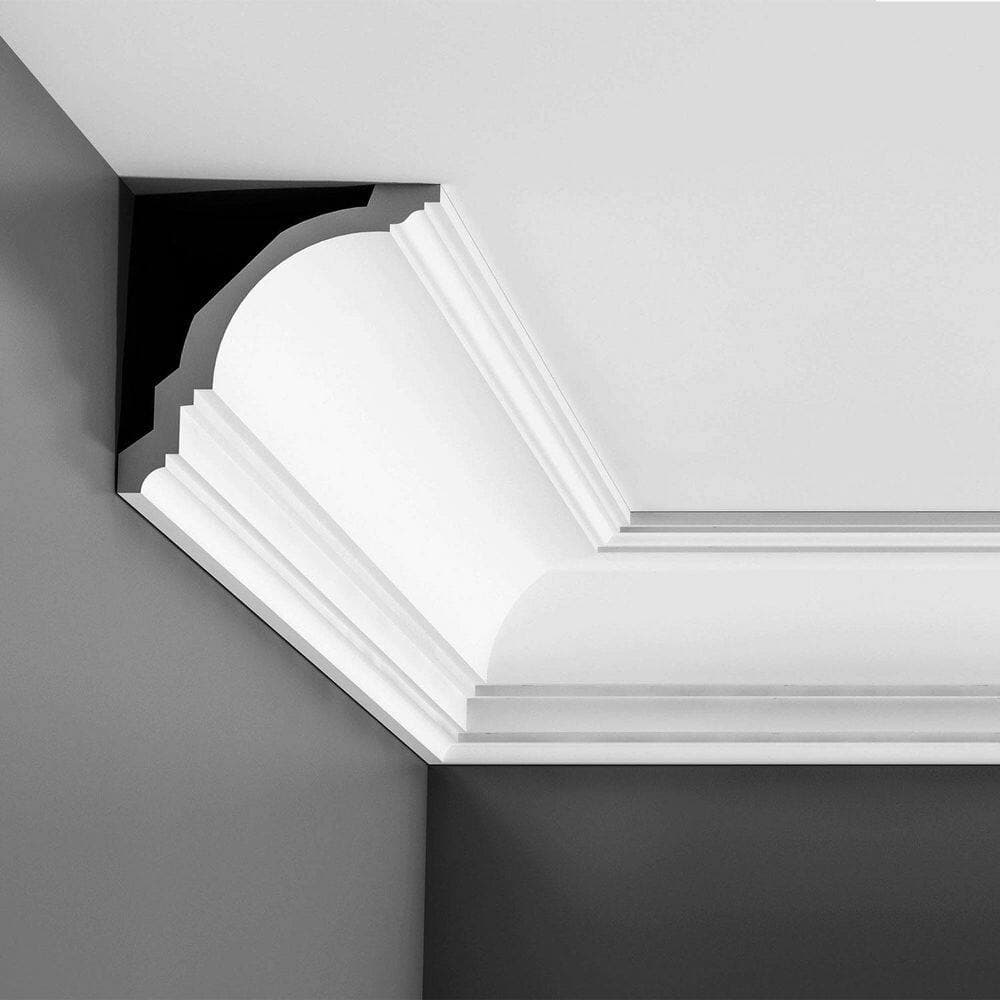 ORAC DECOR 4-5/8 in. x 4-5/8 in. x 78-3/4 in. Primed White Plain Polystyrene Crown Moulding (13-Pack) (3)