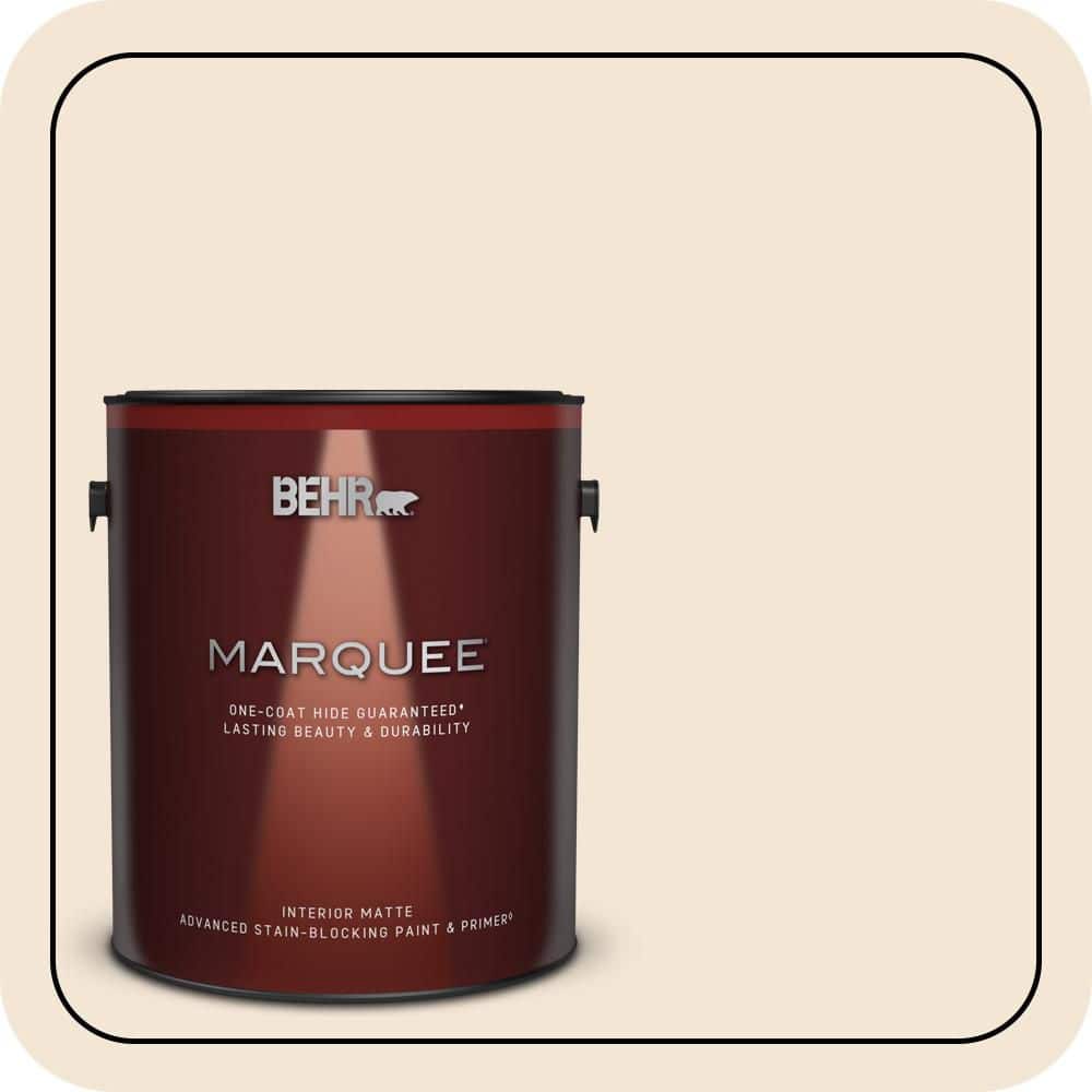 BEHR MARQUEE 1 gal. #S290-1 Vanilla Paste Matte Interior Paint & Primer