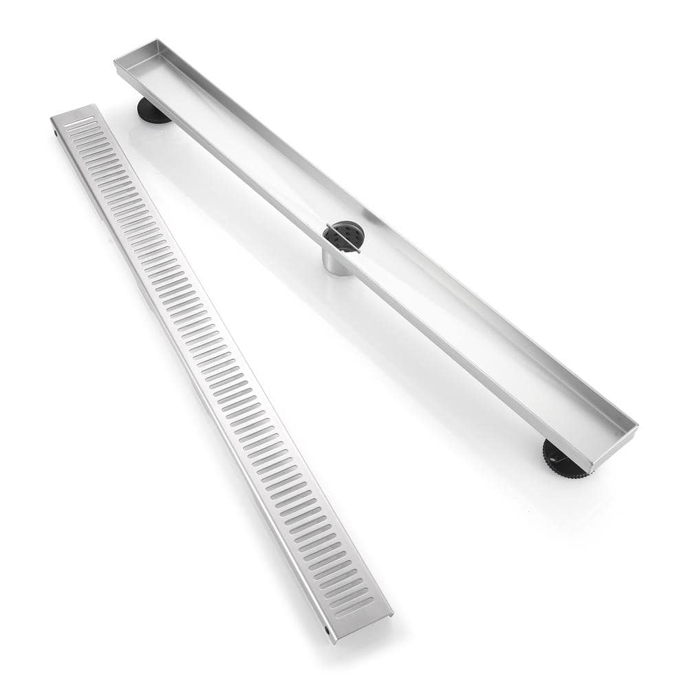 BOANN 32 in. 304 Stainless Steel Linear Shower Drain in Nickel (2)
