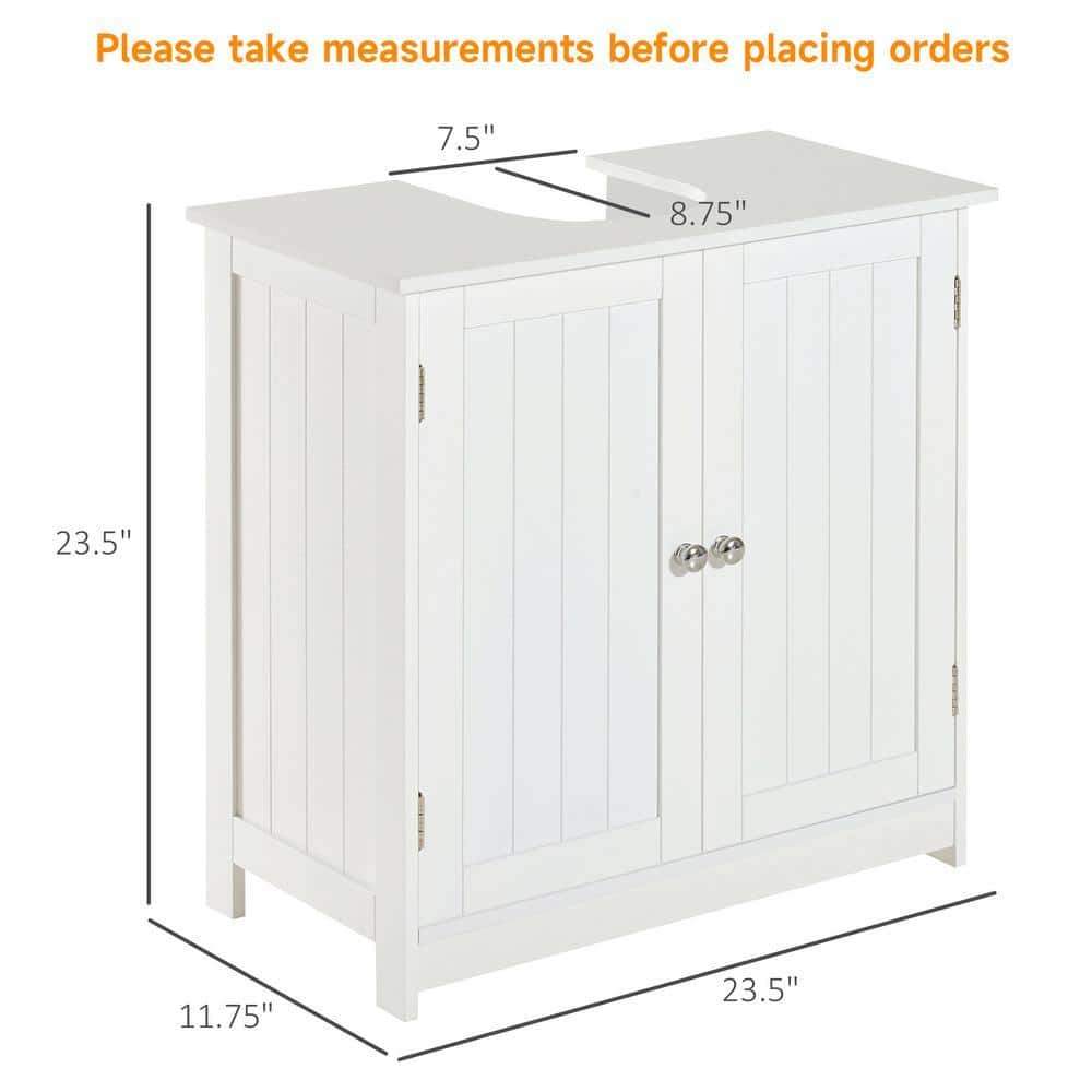 Tileon 23.5 in. W x 11.75 in. D x 23.5 in. H Bath Vanity Cabinet without Top in White (2)