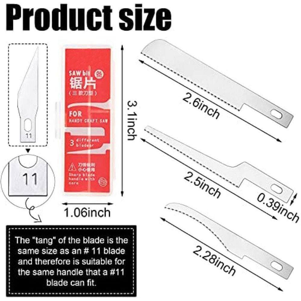 Unbranded 6 Pcs Saw Blades Replacement Micro Knife Saw Blades with Plastic Storage Box for Hand Cutting Tree Limbs and Branches (2)