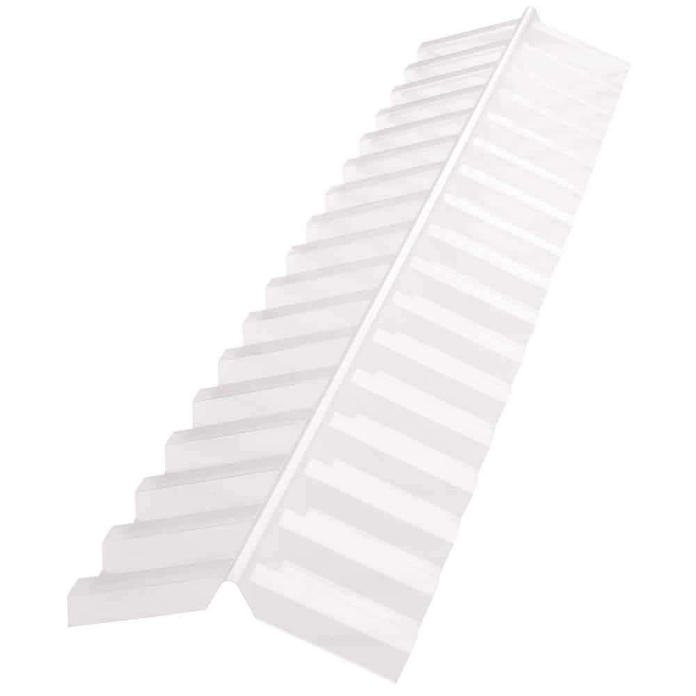 Suntuf 4 ft. Polycarbonate Ridge Cap Flashing in Clear