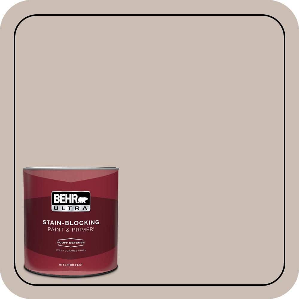 BEHR ULTRA 1 qt. #N180-3 Race Track Extra Durable Flat Interior Paint & Primer