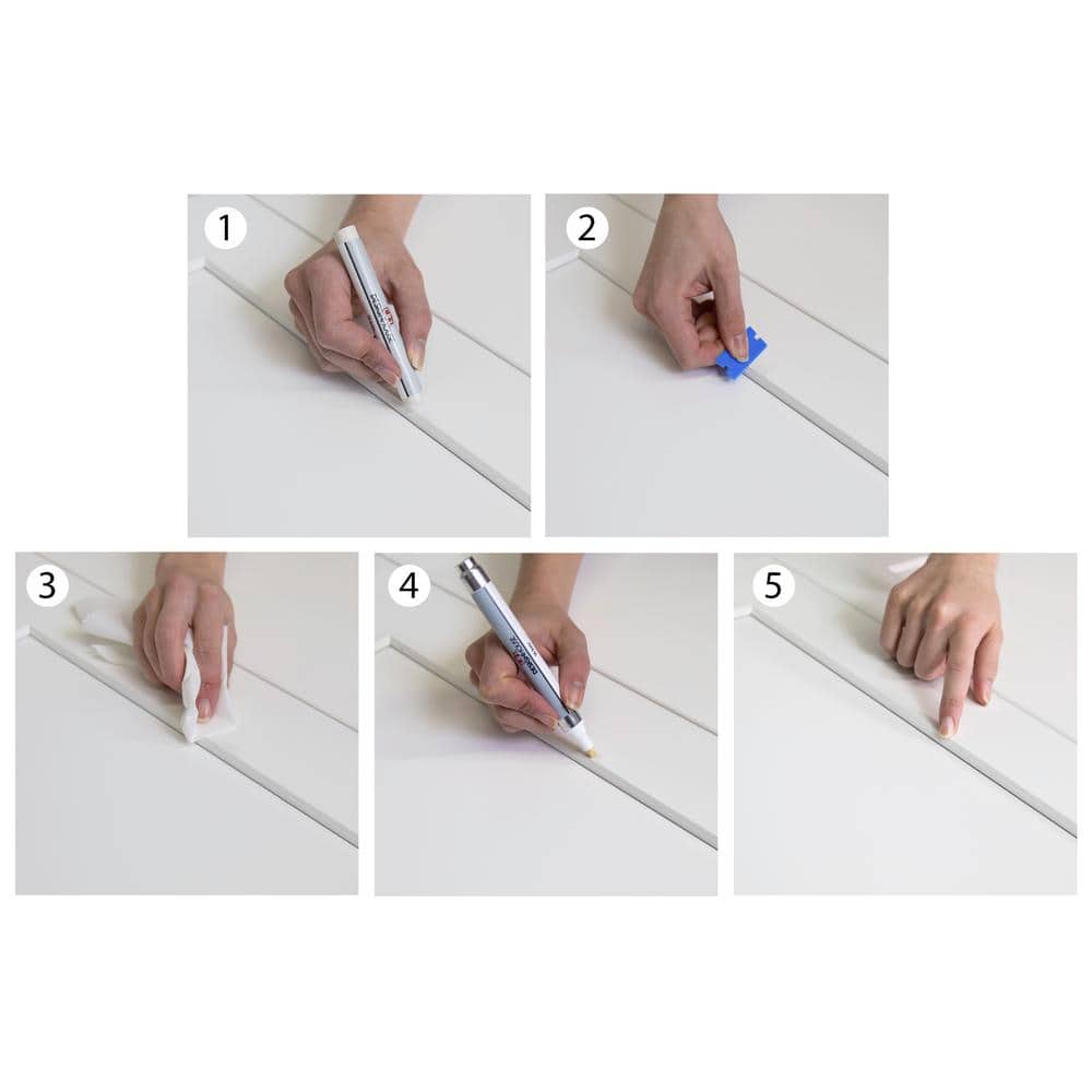 Hampton Bay Design House Cabinet Paint Touch-Up Repair Kit for Kitchen or Bath Vanity, White (2)