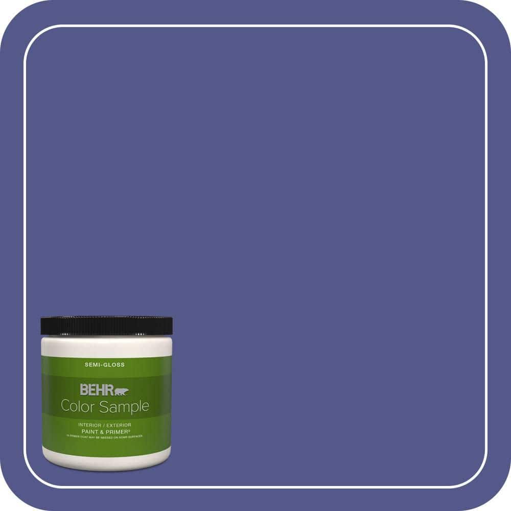 BEHR PREMIUM PLUS 8 oz. #620B-7 Wild Elderberry Semi-Gloss Interior/Exterior Paint & Primer Color Sample