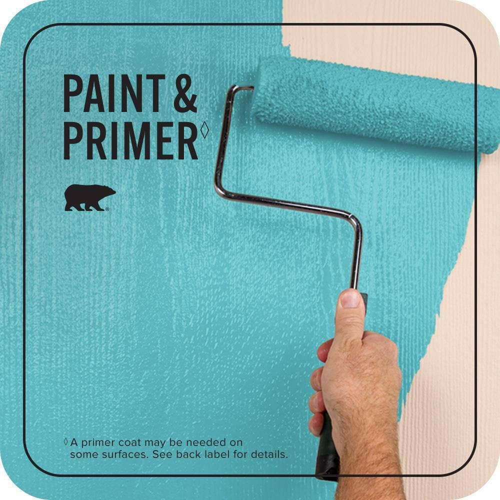 BEHR PREMIUM PLUS 1 qt. #510B-5 Jamaican Sea Flat Exterior Paint & Primer (2)