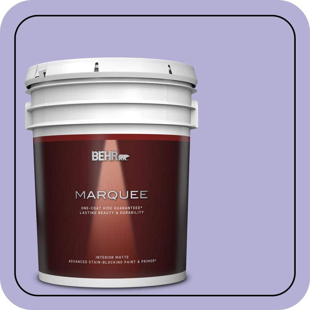 BEHR MARQUEE 5 gal. #630B-4 Freesia Purple Matte Interior Paint & Primer