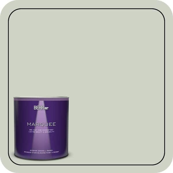 BEHR MARQUEE 1 qt. #N390-2 Flora Eggshell Enamel Interior Paint & Primer (2)