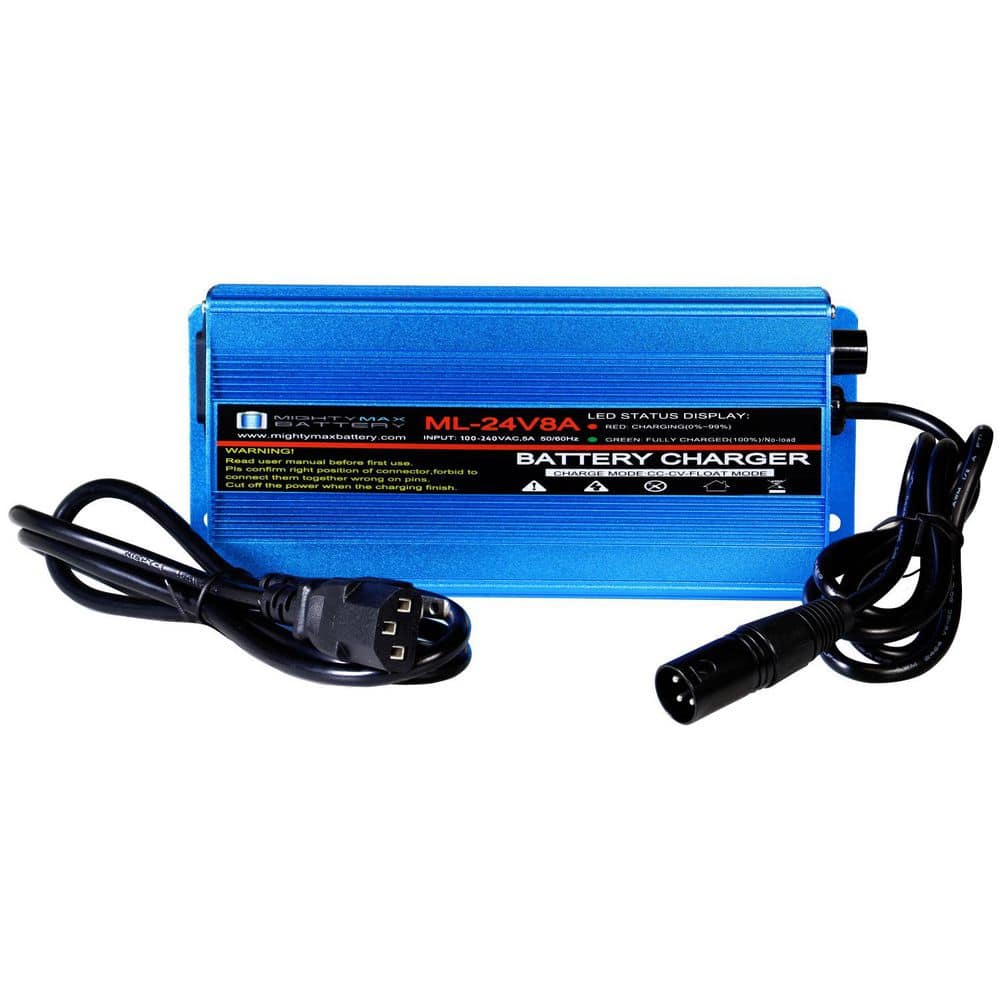 MIGHTY MAX BATTERY 24 Volt 8 Amp Charger For 4C24080, WS230-1A, 18330-48