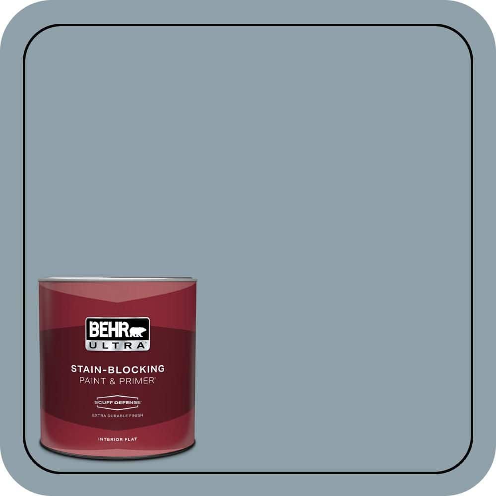 BEHR ULTRA 1 qt. #N480-4A Dusty Denim Extra Durable Flat Interior Paint and Primer (1)