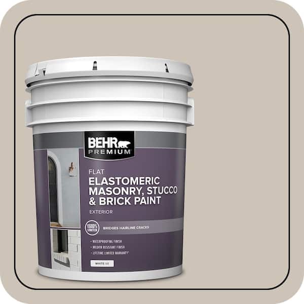 BEHR PREMIUM 5 gal. #720C-3 Wheat Bread Elastomeric Masonry, Stucco and Brick Exterior Paint (2)