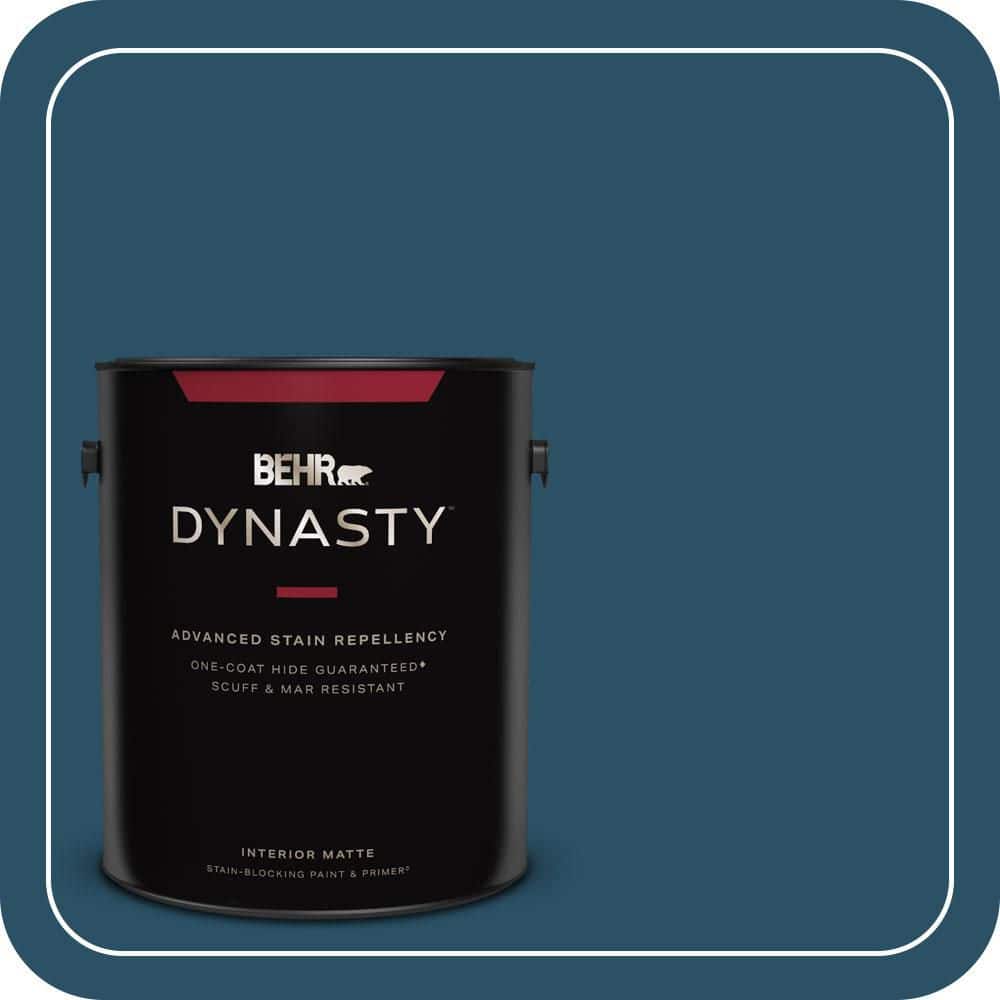 BEHR DYNASTY 1 gal. #560D-7 Planetarium Matte Interior Stain-Blocking Paint & Primer
