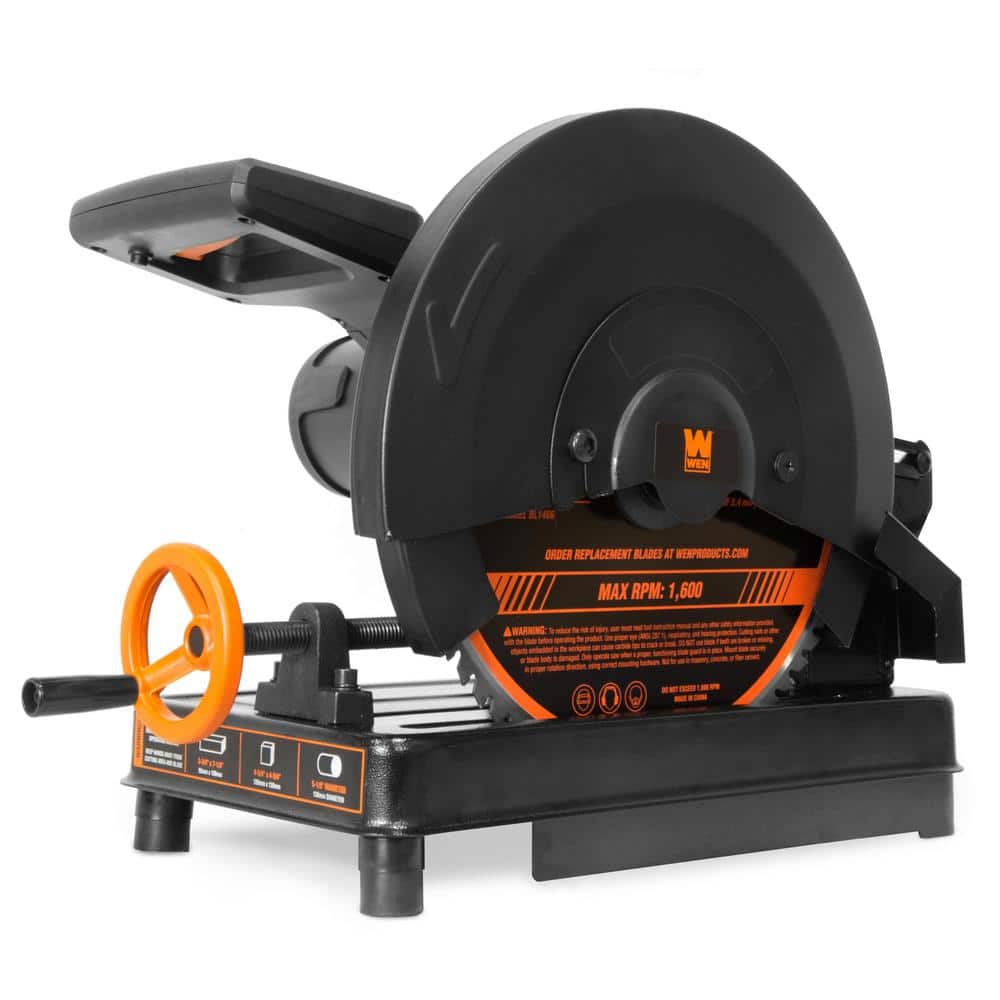 WEN 15 Amp 14 in. Multi-Material Cut-Off Chop Saw with Carbide-Tipped Metal-Cutting Saw Blade (2)