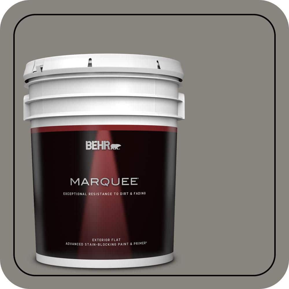 BEHR MARQUEE 5 gal. #PPU24-07 Barnwood Gray Flat Exterior Paint & Primer
