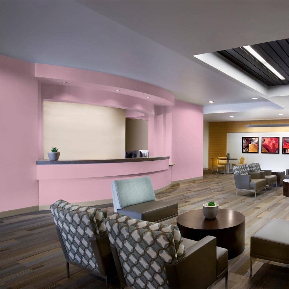 BEHR PRO 1 gal. #P130-2A Dainty Pink Dead Flat Interior Paint (4)