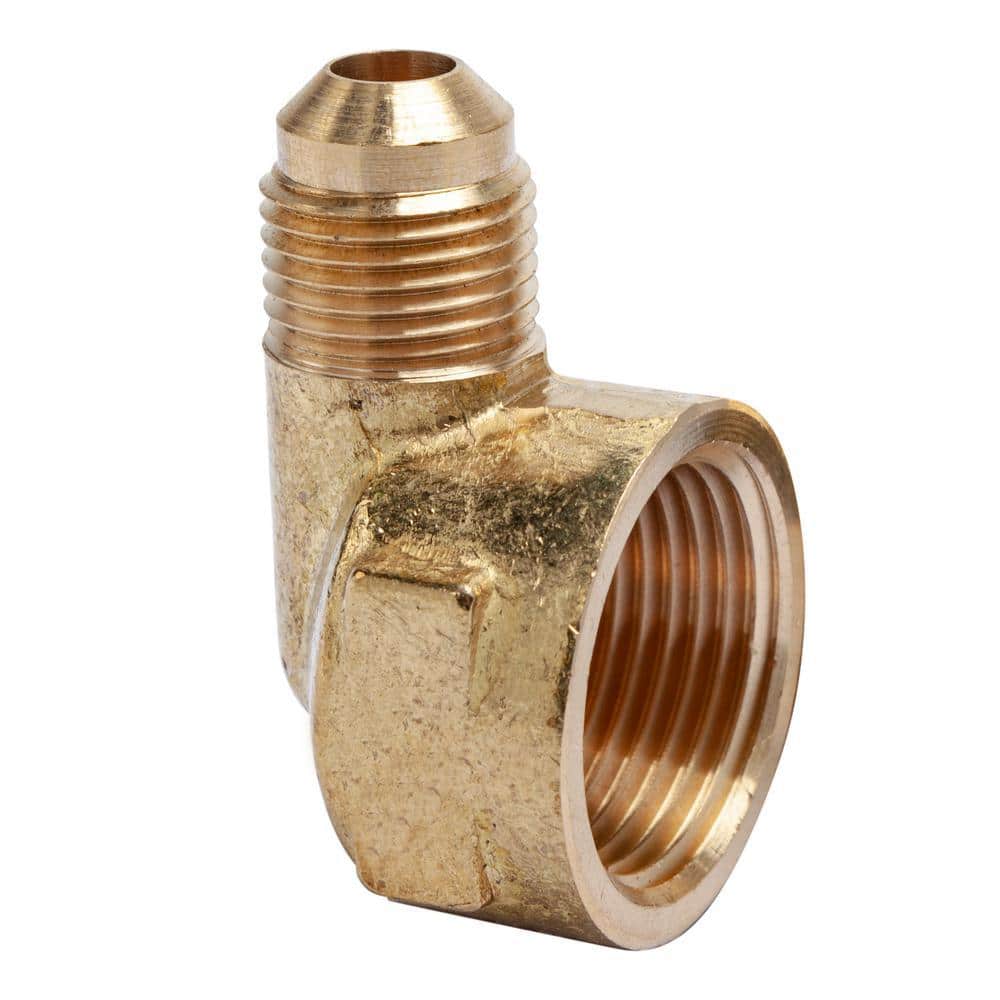 LTWFITTING 3/8 in. Flare x 3/4 in. FIP Brass 90-Degree Flare Elbow Fitting (5-Pack) (1)