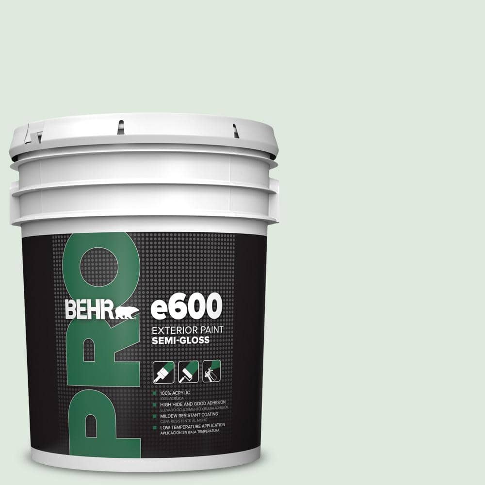 BEHR PRO 5 gal. #460E-1 Meadow Light Semi-Gloss Exterior Paint