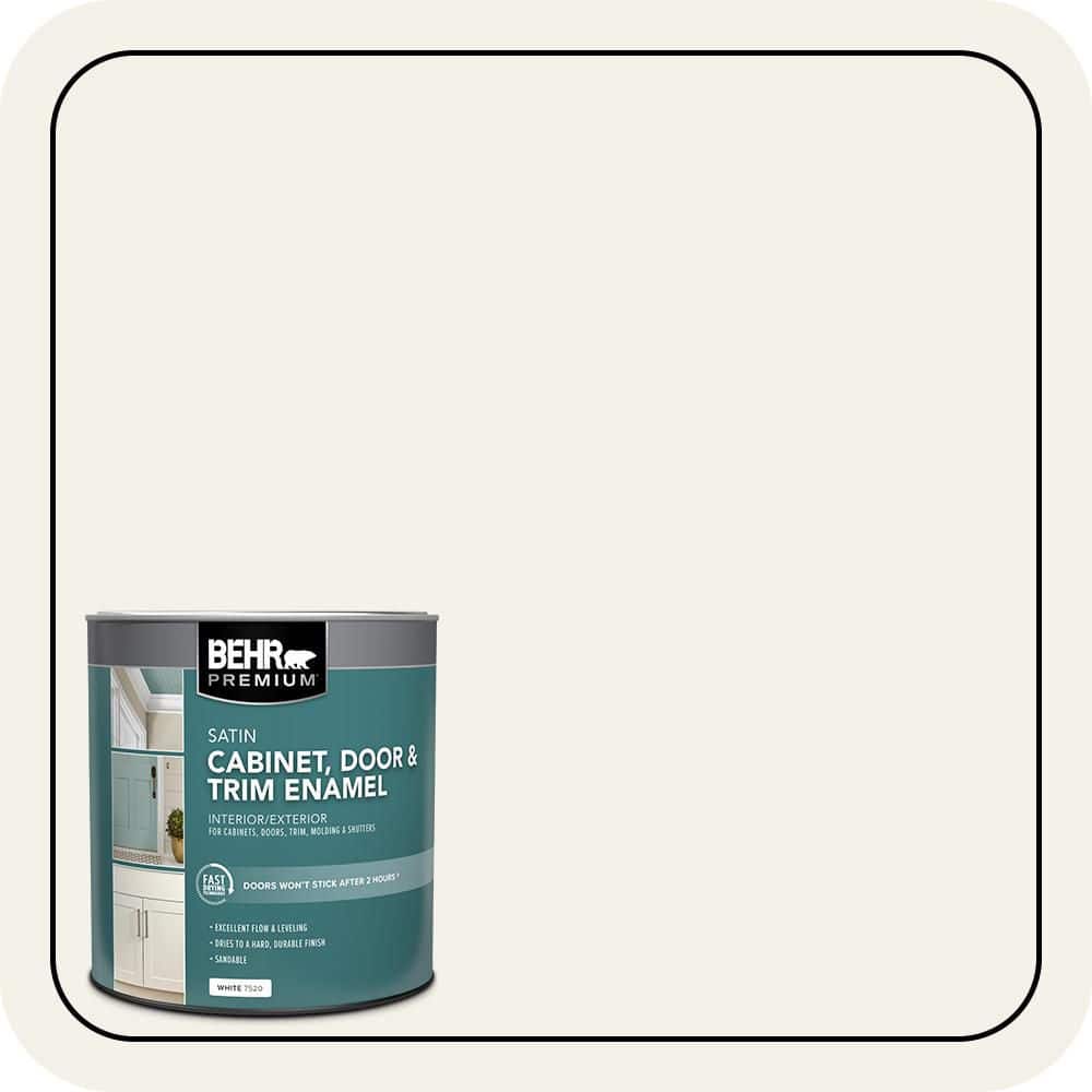 BEHR PREMIUM 1 qt. #T16-17 Ivory Keys Satin Enamel Interior/Exterior Cabinet, Door & Trim Paint (1)