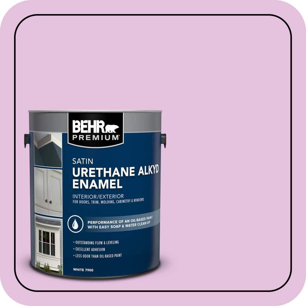 BEHR PREMIUM 1 gal. #P110-2 Girl Talk Urethane Alkyd Satin Enamel Interior/Exterior Paint