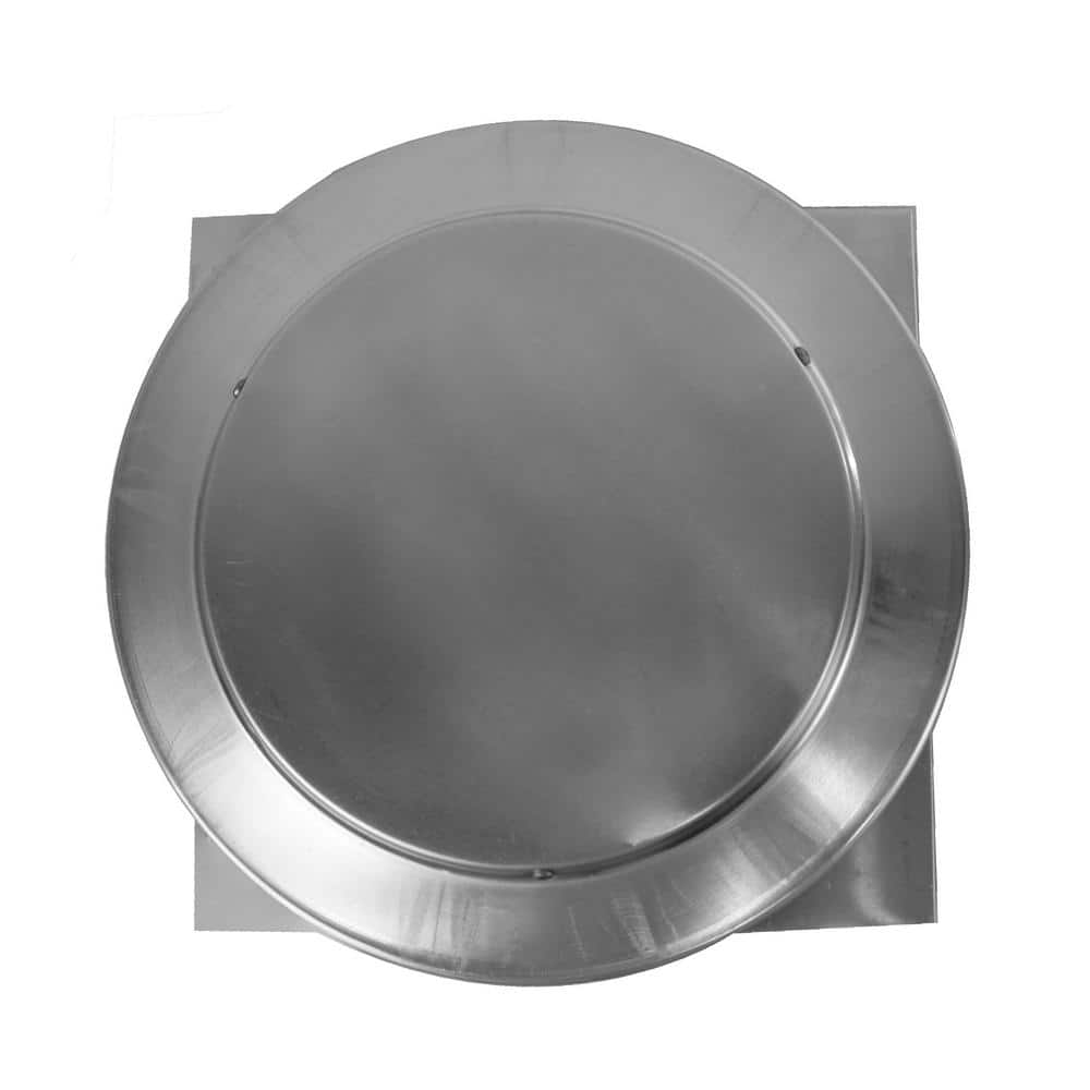 Active Ventilation 8 in. Dia. Aluminum Round Back Roof Vent with Curb Mount Flange in Mill Finish (2)