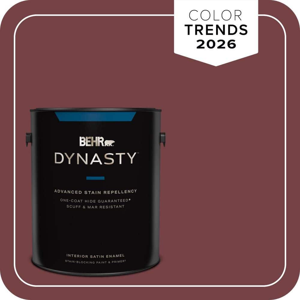 BEHR DYNASTY 1 gal. #MQ1-15 Rumors One-Coat Hide Satin Enamel Interior Stain-Blocking Paint & Primer