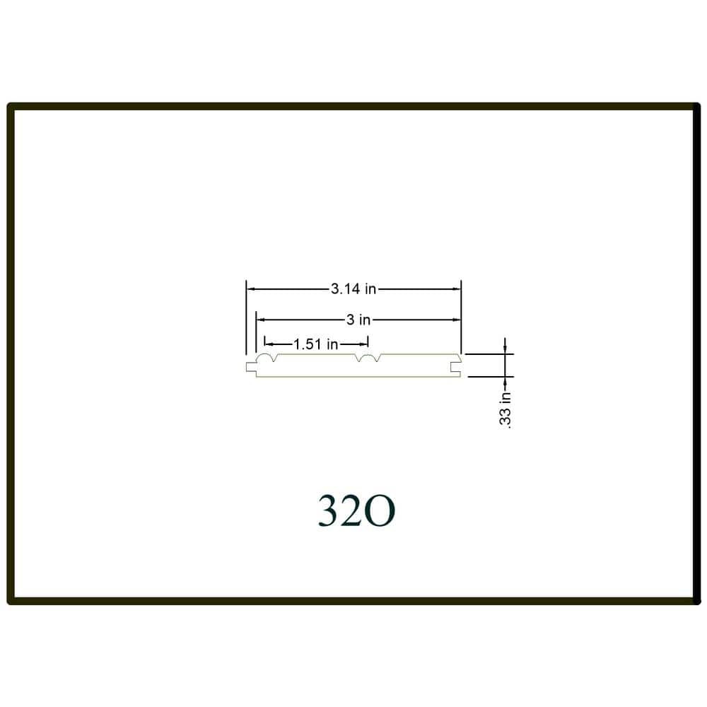 HOUSE OF FARA 5/16 in. x 3-1/8 in. x 32 in. Red Oak Tongue and Groove Wainscot (1-Piece) (3)