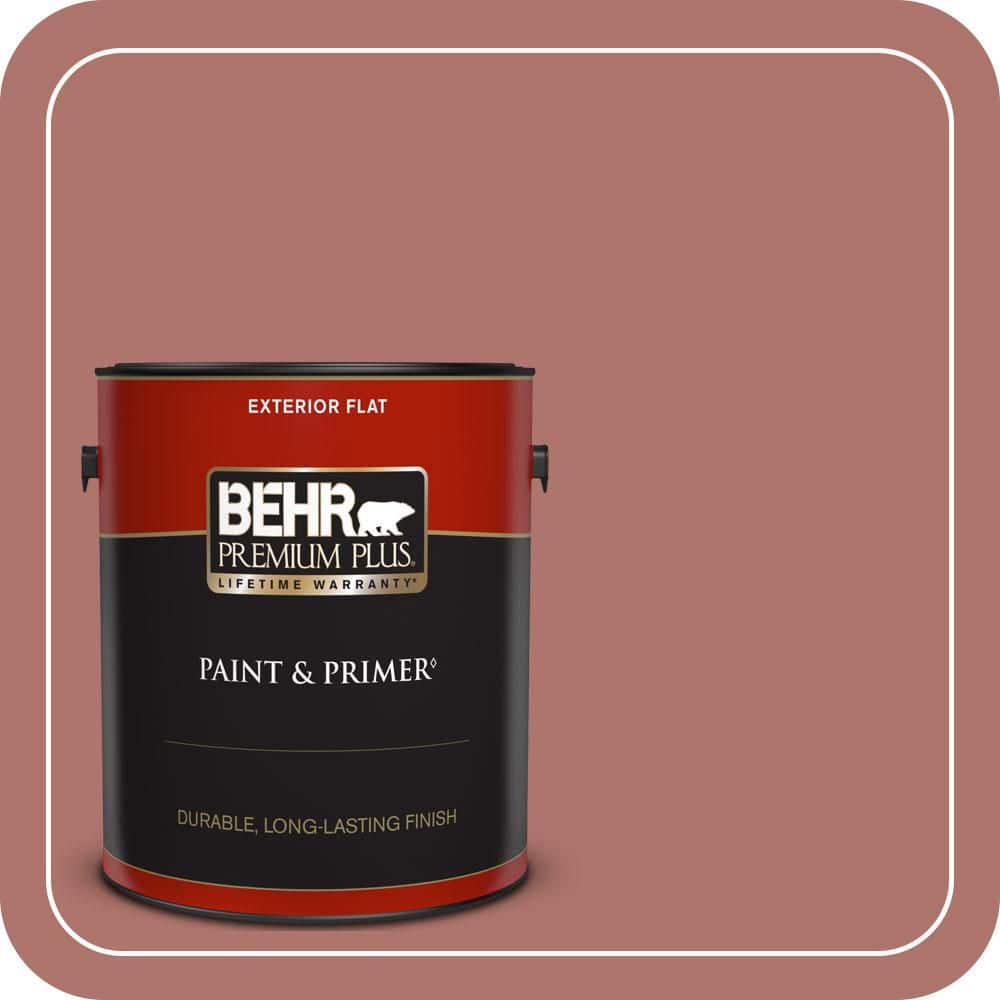 BEHR PREMIUM PLUS 1 gal. #S160-5 Hot Chili Flat Exterior Paint & Primer