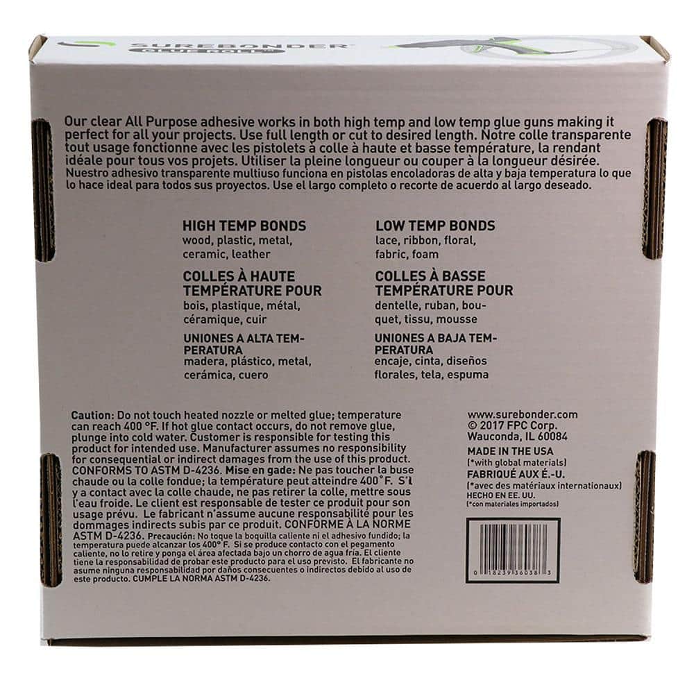 Surebonder Full Size 77 ft. Clear Hot Glue Stick Roll - 5 lbs. Roll (2)