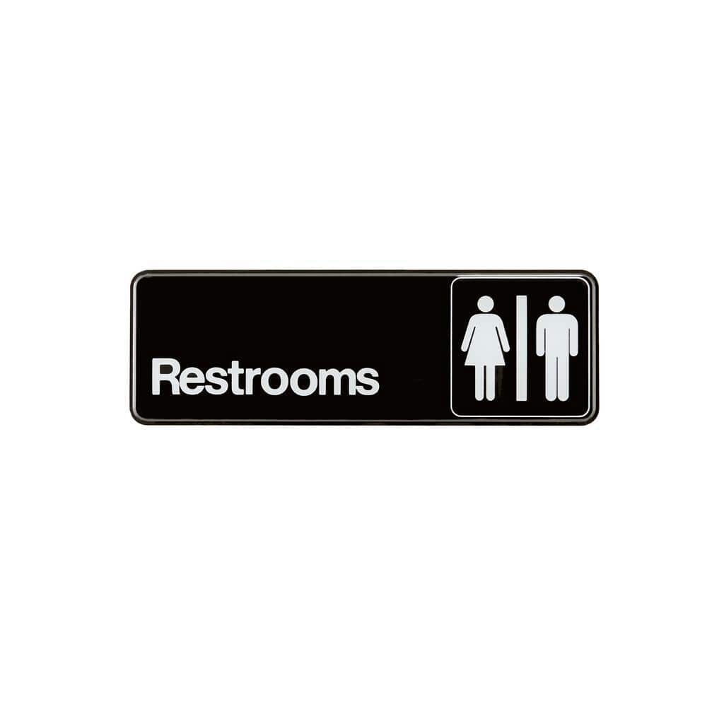 Everbilt 3 in. x 9 in. Plastic Restroom Sign