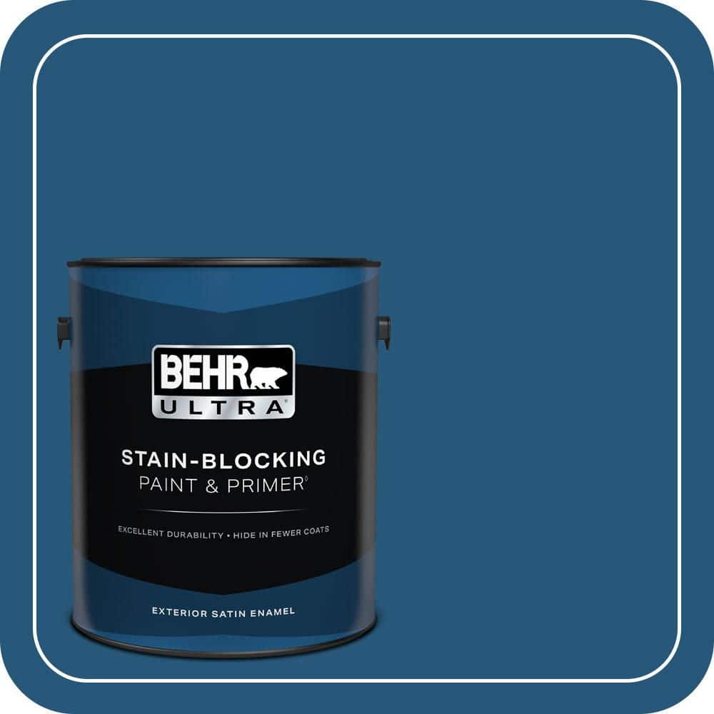 BEHR ULTRA 1 gal. #S-H-560 Royal Breeze Satin Enamel Exterior Paint & Primer