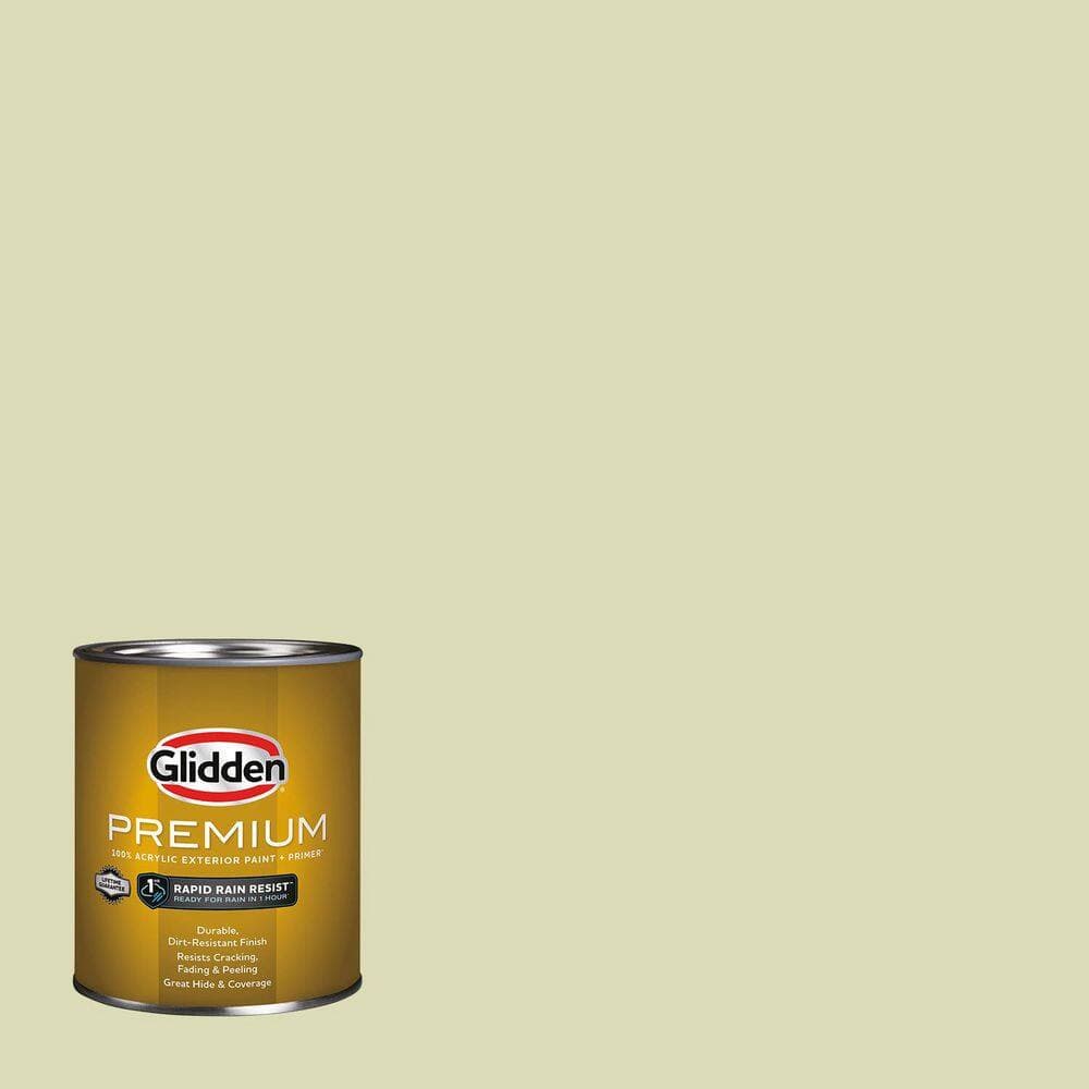 Glidden Premium 1 qt. PPG1119-3 Beach Grass Flat Exterior Latex Paint