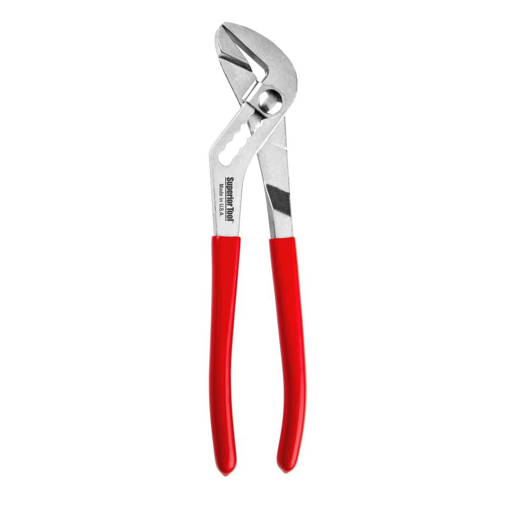 Superior Tool 10 in. Soft-Grip Water Pump Slip Joint Pliers, Smooth Jaw (2)